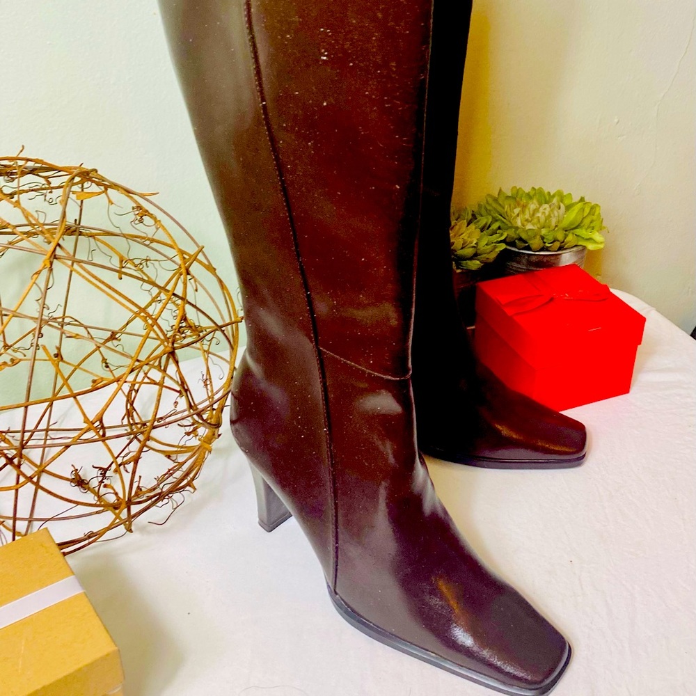 Tall brown boots